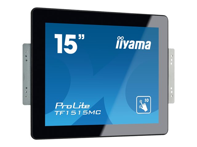 iiyama ProLite TF1515MC-B2 - LED monitor - 15\" - open frame - touchscreen - 1024 x 768 - TN - 350 cd/m² - 800:1 - 8 ms - HDMI, VGA, DisplayPort - black