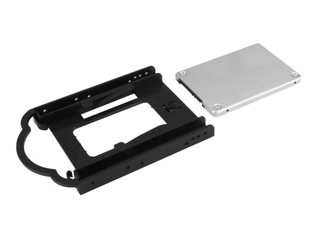 StarTech.com 2.5\" HDD / SDD Mounting Bracket for 3.5\" Drive Bay - Tool-less Installation - 2.5 Inch SSD HDD Adapter Bracket (BRACKET125PT) - Storage bay adapter - 3.5\" to 2.5\" - black - for P/N: M2E4SFF8643, PEX4SFF8643, U2M2E125