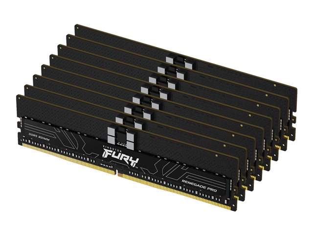 Kingston FURY Renegade Pro - DDR5 - kit - 128 GB: 8 x 16 GB - DIMM 288-pin - 5600 MHz / PC5-44800 - CL36 - 1.25 V - registered - on-die ECC - black