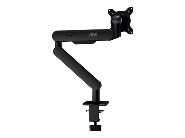 AOC AM400B - Mounting kit (monitor arm, clamp mounting base, grommet mount, gas spring) - adjustable arm - for flat panel - aluminium alloy - black - screen size: 17\"-34\" - desk-mountable