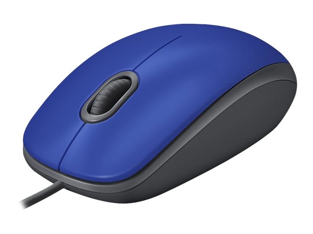 Logitech M110 Silent - Mouse - right and left-handed - optical - 3 buttons - wired - USB-A - mid grey