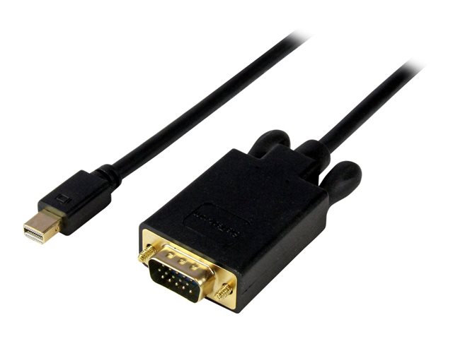 StarTech.com 6ft Mini DisplayPort to VGA Cable - Active - 1920x1200 - mDP to VGA Adapter Cable for Your Computer Monitor (MDP2VGAMM6B) - Adapter cable - Mini DisplayPort (M) to HD-15 (VGA) (M) - Displayport 1.2/Thunderbolt - 1.8 m - active, 1920 x 1200 (WUXGA) support - black