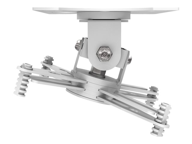 VISION Professional Close-Coupled Projector Ceiling Mount - LIFETIME WARRANTY - no pole - supports projector 110 mm or 4.3 inches below ceiling - fits most projectors - obstruction free cable management - Includes retrofitting ceiling trim disc, sloping ceiling mechanism - white