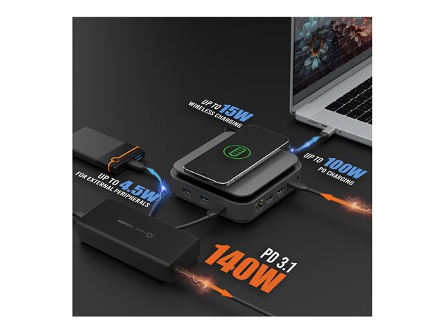 USB-C DOCK DUAL 4K HDMI GAN UK PLUG 140W