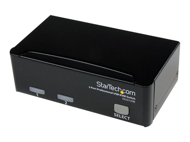 StarTech.com 2 Port Professional USB KVM Switch Kit with Cables - KVM switch - 2 x KVM port(s) - 1 local user - desktop