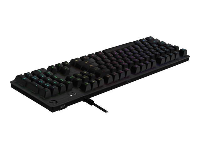 Logitech Gaming G513 - Keyboard - backlit - USB - QWERTY - UK - key switch: GX Red Linear - carbon