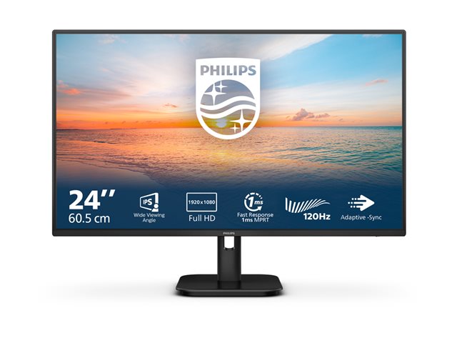 Philips 24E1N1100A - 1000 Series - LED monitor - 24\" (23.8\" viewable) - 1920 x 1080 Full HD (1080p) @ 100 Hz - IPS - 250 cd/m² - 1300:1 - 1 ms - HDMI, VGA - speakers - black