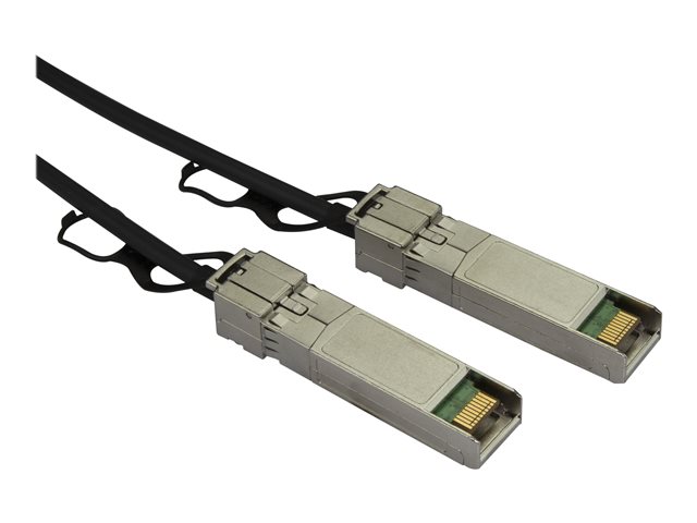 StarTech.com MSA Uncoded Compatible 2m 10G SFP+ to SFP+ Direct Attach Breakout Cable Twinax, 10 GbE SFP+ Copper DAC 10 Gbps Low Power Passive Transceiver Module DAC, 10GE Breakout Cable - Lifetime Warranty (SFP10GPC2M) - 10GBase direct attach cable - SFP+ latched to SFP+ latched - 2 m - twinaxial - SFF-8431/SFF-8432 - passive - black