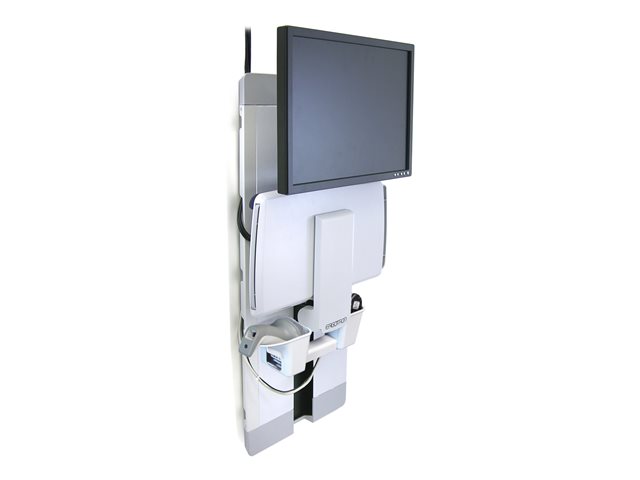 Ergotron StyleView - Mounting kit (keyboard shelf, wrist rest, mouse pouch, panel vertical lift) - for LCD display / PC equipment - patient room - steel - white - screen size: up to 24\"