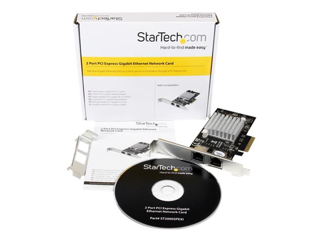 StarTech.com Dual Port PCI Express (PCIe x4) Gigabit Ethernet Server Adapter - 2 Port Network Card - Intel i350 NIC - GbE Network Card (ST2000SPEXI) - Network adapter - PCIe 2.1 x4 - Gigabit Ethernet x 2