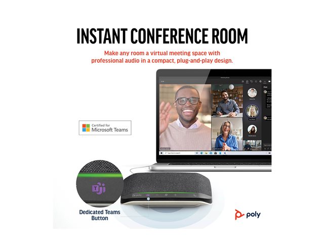 Poly Sync 10 USB-A USB-C Speakerphone - Replaces Poly SKU 219654-01