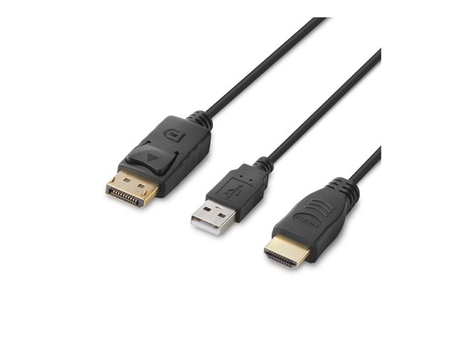 Belkin Secure Modular HDMI and DP Dual Head Host Cable - Video / audio / data cable - TAA Compliant - 1.83 m - 4K support, active