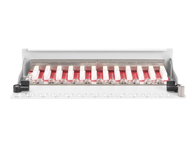 CAT 6A PATCH PANEL SHIELDEDDESKTOP 12-PORT RJ45 GREY