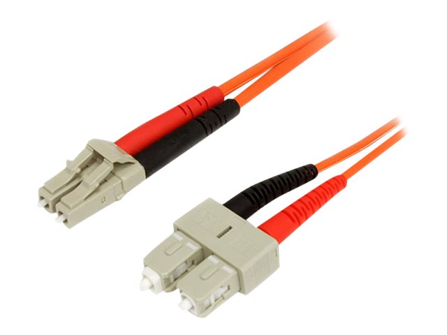 StarTech.com 2m Fiber Optic Cable - Multimode Duplex 62.5/125 - LSZH - LC/SC - OM1 - LC to SC Fiber Patch Cable (FIBLCSC2) - Network cable - LC multi-mode (M) to SC multi-mode (M) - 2 m - fibre optic - duplex - 62.5 / 125 micron