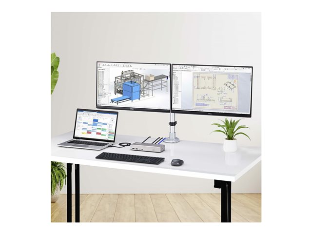 StarTech.com USB4 Docking Station, USB-C 40Gbps, Dual Video HDMI, Up to 2x 4K 60Hz 4:4:4 (RGB) or 2x 4K 120Hz 4:2:2, Multi-Monitor Dock, 6x USB, 2.5GbE, 100W PD - Docking station - USB4 / Thunderbolt 4 - 2 x HDMI - 1GbE, 2.5GbE - 180 Watt
