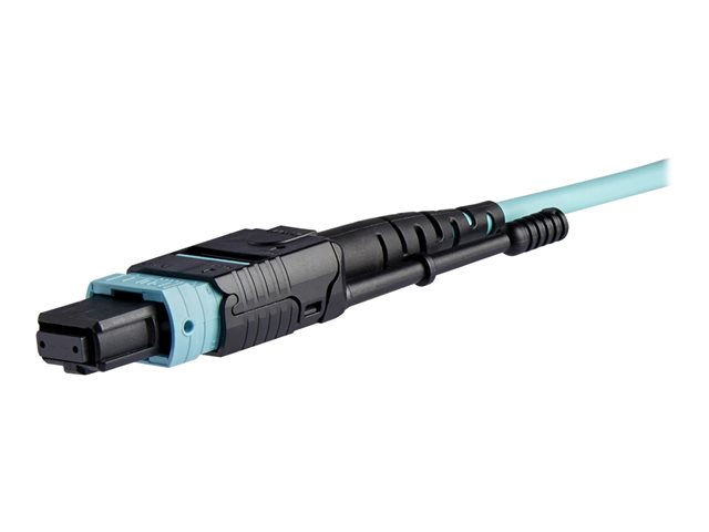 StarTech.com MTP to LC Breakout Cable - 10 ft / 3m - OM3 Multimode - 40Gb - Pull Tab - Plenum - MPO / MTP Connector - Fiber Optic Cable (MPO8LCPL3M) - Breakout cable - MTP/MPO multi-mode (F) push/pull to LC multi-mode (M) push/pull - 3 m - fibre opti