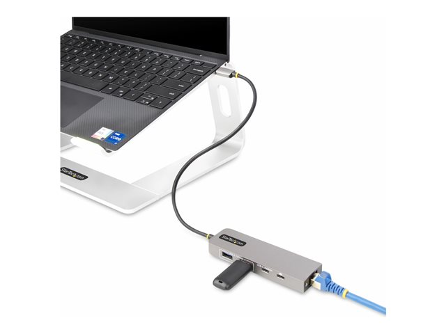 StarTech.com 3-Port USB-C Hub with 2.5 Gigabit Ethernet and 100W Power Delivery Passthrough Laptop Charging, USB-C to 2x USB-A/1x USB-C, USB 3.2 10Gbps Type-C Adapter Hub - Windows/macOS/Linux/Chromebook (10G2A1C25EPD-USB-HUB) - Hub - compact - 1 x U