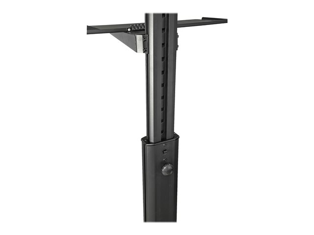 StarTech.com Mobile Workstation Cart with Monitor Mount, CPU/PC Holder, Keyboard Tray, Ergonomic Height Adjustable Desktop Computer Cart, Rolling Mobile Standing Workstation on Wheels - Portable Stand-Up Cart - Cart - for LCD display / PC equipment - steel - black