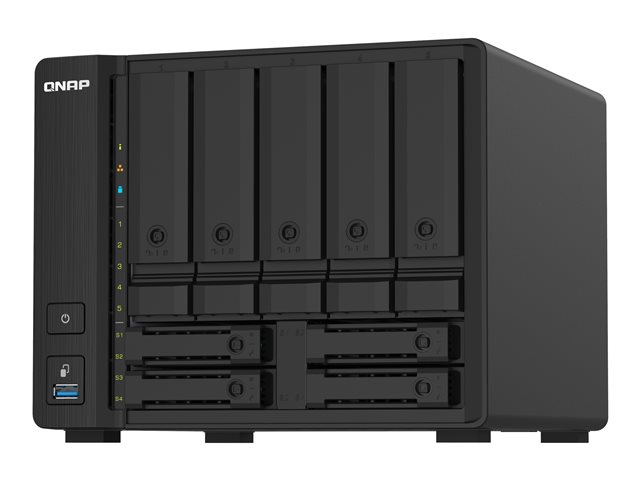 QNAP TS-932PX - NAS server - 9 bays - SATA 6Gb/s - RAID RAID 0, 1, 5, 6, 10, 50, JBOD, 5 hot spare, 6 hot spare, 60, 50 hot spare, 10 hot spare, 60 hot spare, 1 hot spare - RAM 4 GB - Gigabit Ethernet / 2.5 Gigabit Ethernet / 10 Gigabit Ethernet - iSCSI support