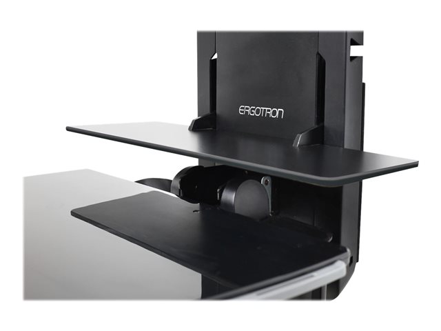 Ergotron StyleView Sit-Stand Vertical Lift, Patient Room - Mounting kit (wrist rest, mouse pouch, panel vertical lift, barcode scanner holder, keyboard tray, monitor arm, slide-out mouse tray) - for LCD display / PC equipment - medical - black - screen size: 24\" - wall-mountable