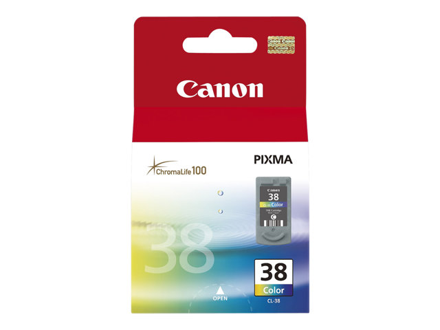 Canon CL-38 - 9 ml - colour (cyan, magenta, yellow) - original - ink cartridge - for PIXMA iP1800, iP1900, iP2500, iP2600, MP140, MP190, MP210, MP220, MP470, MX300, MX310