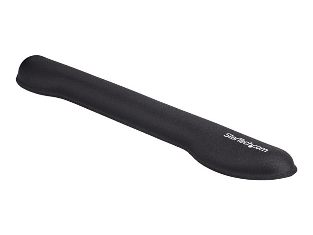 StarTech.com Foam Keyboard Wrist Rest for Ergonomic Typing Support, Padded Non-Slip Keyboard Cushion, Laptop or Desktop Computer Keyboard Wrist, Hand & Arm Rest, Soft Black Nylon Rest Pad - Soft Black Wrist Rest (WRSTRST) - Keyboard wrist rest - black - for P/N: LAPTOP-SIT-STAND