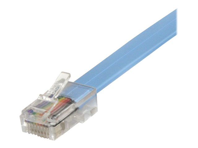 StarTech.com Cisco Console Rollover Cable - RJ45 Ethernet - Network cable - RJ-45 (M) to RJ-45 (M) - 6 ft - molded, flat - blue - ROLLOVERMM6 - Network cable - RJ-45 (M) to RJ-45 (M) - 1.8 m - molded, flat - blue