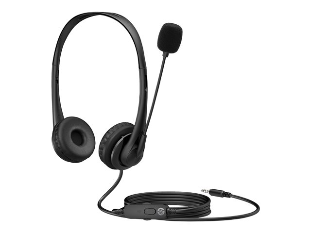 HP G2 - Headset - on-ear - wired - 3.5 mm jack - shadow black - for HP 245 G9, 256 G8, 25X G9, EliteBook 1040 G9, 64X G9, 65X G9, ProBook 44X G9, 45X G9