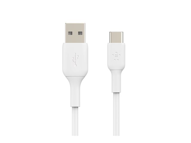 Belkin BoostCharge - USB cable - 24 pin USB-C (M) to USB (M) - 3 m - white