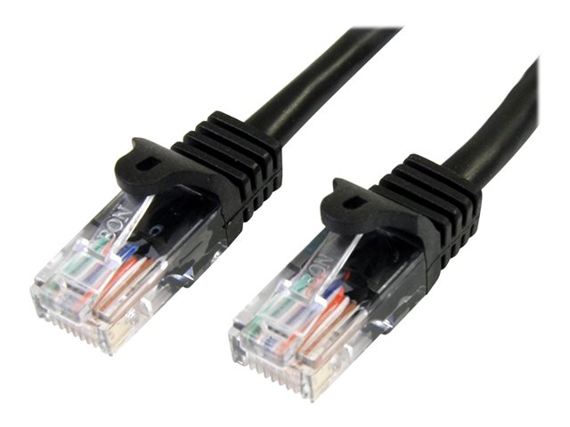 StarTech.com 2m Black Cat5e / Cat 5 Snagless Patch Cable - Patch cable - RJ-45 (M) to RJ-45 (M) - 2 m - UTP - CAT 5e - molded, snagless - black