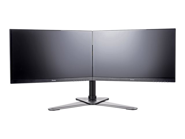 Iiyama DS1002D-B1 - Stand - adjustable arm - for 2 monitors - black - screen size: 10\"-30\" - desktop stand - for ProLite E2783QSU-B1, XU2495WSU-B1, XUB2495WSU-B1