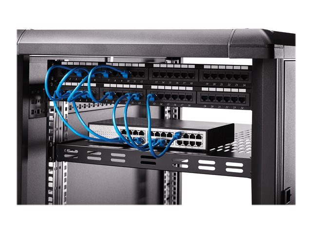 StarTech.com Server Rack Shelf - 1U - Adjustable Mount Depth - Heavy Duty - Rack shelf - black - 1U - 19\" - for P/N: RK1233BKM, RK2433BKM, RK2537BKM, RK3236BKF, RK4236BKB, RK4242BK24, RK4242BK30