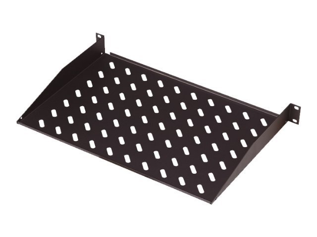 1U FIXED SHELF FOR RACKS FROM 600 MM DEPTH 44X482X399 MM UP TO 15 KG BLACK (RAL 9005)