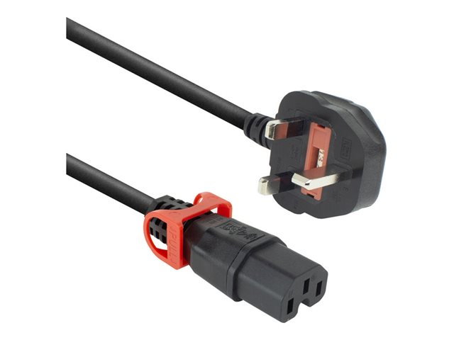 POWERCORD UK-C15L BLACK 2.00M. 1 stk