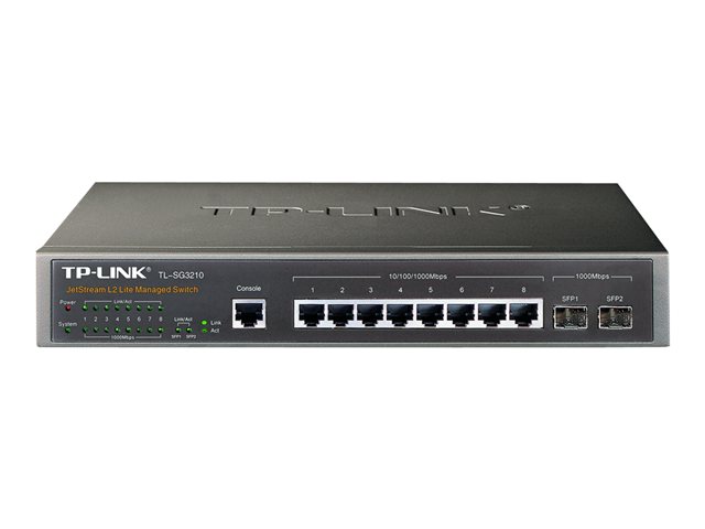 TP-Link JetStream TL-SG3210 - Switch - Managed - 8 x 10/100/1000 - desktop, rack-mountable
