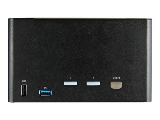 StarTech.com 2 Port Quad Monitor DisplayPort KVM Switch, 4K 60Hz UHD HDR, Desktop 4K DP 1.2 KVM with 2 Port USB 3.0 Hub (5Gbps) & 4x USB 2.0 HID Ports, Audio, Hotkey Switching, TAA - Keyboard/Video/Mouse Switch - KVM / audio switch - 2 x KVM / audio - desktop - TAA Compliant