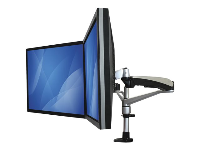 StarTech.com Desk Mount Dual Monitor Arm - Full Motion Articulating Arms - Premium Dual Monitor Stand - For up to 30\" (19.8lb/9kg) VESA Mount Monitors - Tool-less Assembly - Steel & Aluminum - Mounting kit (desk mount, grommet clamp) - full-motion - for LCD display - plastic, aluminium, steel - black, silver - screen size: 30\" - for P/N: ACCSMNT, DK30A2DH, DK30C2DAGPD, DK30C2HAGPD, PXT101YUK, TB3DK2DPM2, TB3DK2DPPD