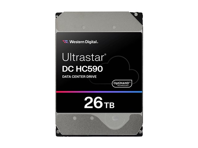 WD Ultrastar DC HC590 0F65672 - Hard drive - Data Centre - encrypted - 26 TB - internal - 3.5\" - SATA 6Gb/s - 7200 rpm - buffer: 512 MB - TCG Encryption