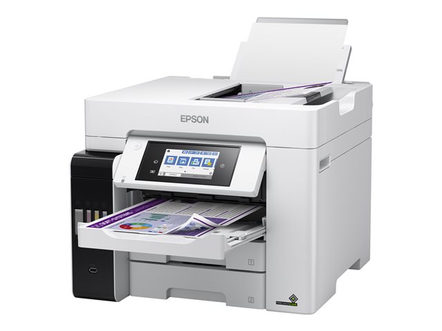Epson EcoTank ET-5880 - Multifunction printer - colour - ink-jet - A4 (210 x 297 mm) (original) - A4 (media) - up to 25 ppm (printing) - 550 sheets - 33.6 Kbps - USB, LAN, Wi-Fi