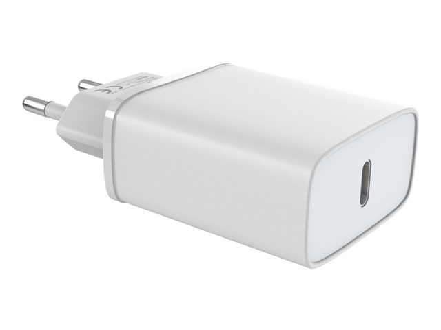 VISION Professional installation-grade USB-C Fast Charger with EU Plug adapter - LIFETIME WARRANTY - From MFI certified factory - 30W - 5V/3A or 9V/2.2A or 12V/1.67A - USB-C socket - EU CEE 7/7 Schuko plug - fast charging with iPhone , Pro and Pro Max - fast charging with iPads - works with MacBook Air - white