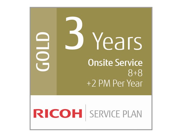 Ricoh Scanner Service Program 3 Year Gold Service Plan for Fujitsu Low-Volume Production Scanners - Extended service agreement (extension) - parts and labour - 3 years - on-site - 8x5 - response time: 8 h - repair time: 8 hours - for fi-7600, 7700, 7