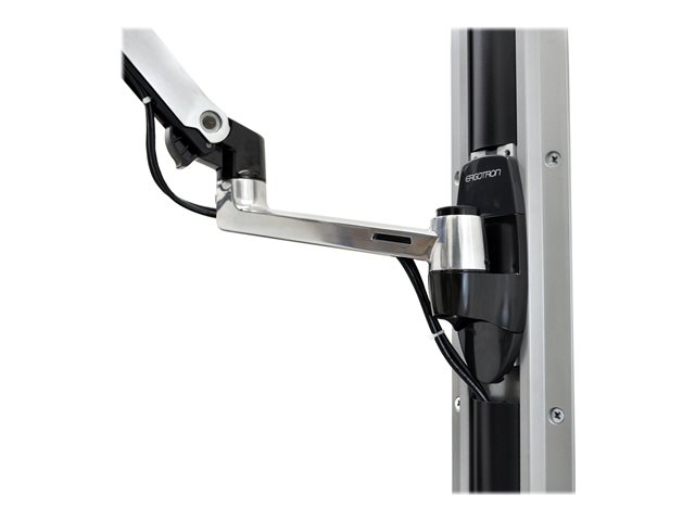 Ergotron LX - Mounting kit (CPU holder, mouse holder, 2 track covers, keyboard arm, 2 cable channels, wrist rest, wall track 10\", wall track 34\", display arm, mouse pad) - for LCD display / PC equipment - small CPU holder - black, polished aluminium - screen size: up to 32\" - wall-mountable