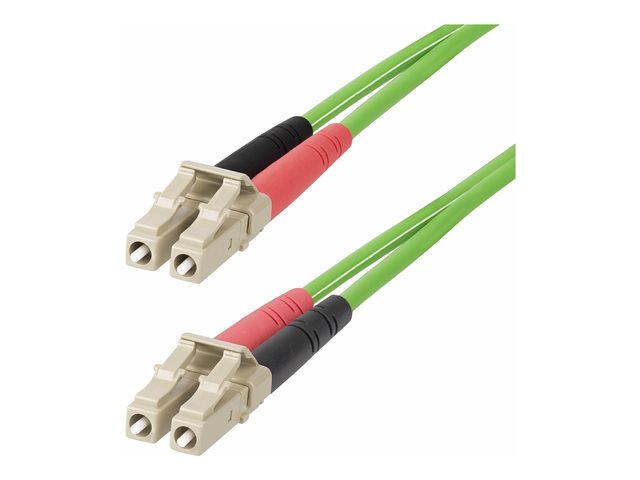 StarTech.com 3m (10ft) LC to LC (UPC) OM5 Multimode Fiber Optic Cable, 50/125�m Duplex LOMMF Zipcord, VCSEL, 40G/100G, Bend Insensitive, Low Insertion Loss, LSZH Fiber Patch Cord - Patch cable - LC/UPC multi-mode (M) to LC/UPC multi-mode (M) - 3 m -
