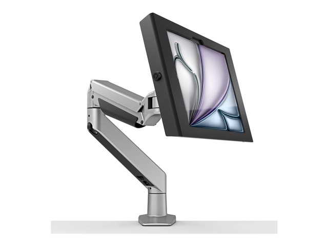 Compulocks iPad Air M2 11\" (2024), Apex Enclosure Reach Articulating Arm - Mounting kit (enclosure, articulating arm) - for tablet - lockable - high-grade aluminium, metal frame - black, silver - screen size: 11\" - desk-mountable, wall-mountable - for Apple 11-inch iPad Air (M2)