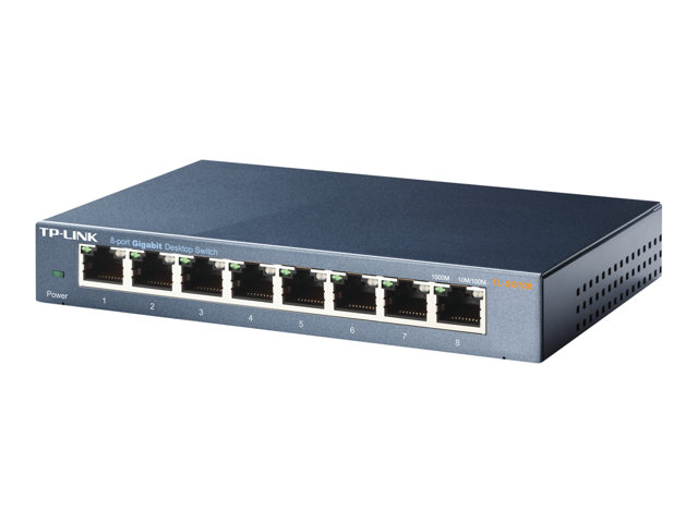 TP-Link TL-SG108 - V4 - switch - unmanaged - 8 x 10/100/1000 - desktop, wall-mountable