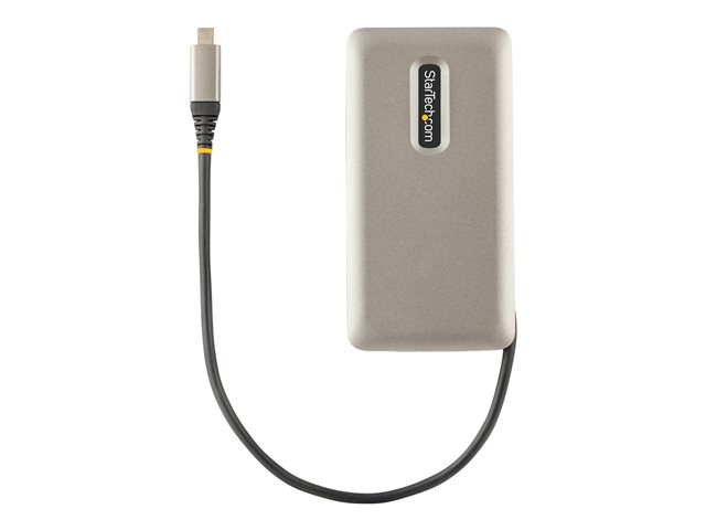 StarTech.com USB-C Multiport Adapter, 4K 60Hz HDMI 2.0b, HDR, USB 3.2 Gen 2 10Gbps Hub (2xUSB-C, 1xUSB-A), 100W PD Pass-Through, Mini Travel Dock, 12\"/30cm Cable, Laptop Docking Station - Docking station - USB-C 3.2 Gen 2 / Thunderbolt 3 / Thunderbolt 4 - HDMI - 1GbE - 15 Watt