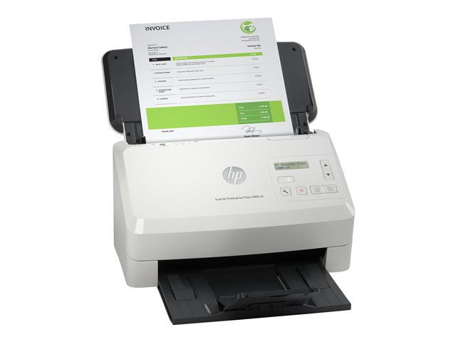 HP ScanJet Enterprise Flow 5000 s5 - Document scanner - CMOS / CIS - Duplex - 216 x 3100 mm - 600 dpi x 600 dpi - up to 65 ppm (mono) / up to 65 ppm (colour) - ADF (80 sheets) - up to 7500 scans per day - USB 3.0