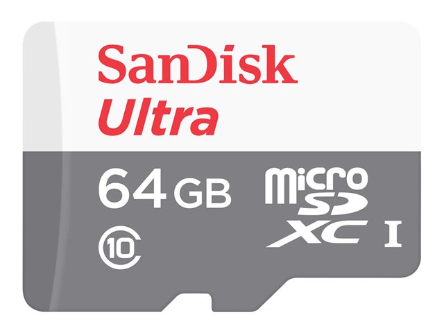SanDisk Ultra - Flash memory card (microSDXC to SD adapter included) - 64 GB - UHS-I / Class10 - microSDXC UHS-I