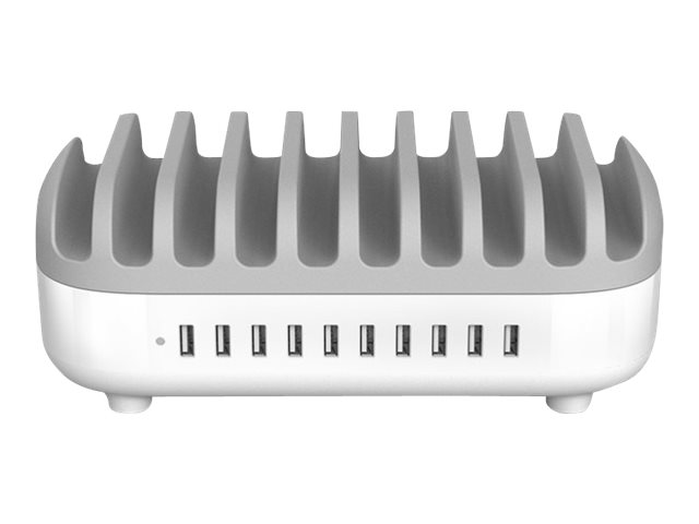 Compulocks 10 Ports USB Charging Dock Station With EU Plug - Charging station - 120 Watt - 2.4 A - 10 output connectors (USB)