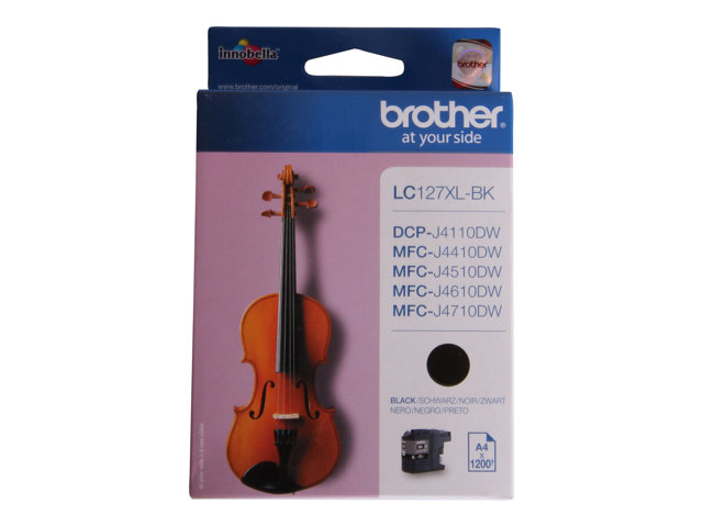 Brother LC127XLBK - Super High Yield - black - original - ink cartridge - for Brother DCP-J4110DW, MFC-J4410DW, MFC-J4510DW, MFC-J4610DW, MFC-J4710DW